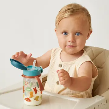 Itzy Sips™ - Straw Cup with Snap-Close Lid - GIDDY UP