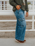 HIGH RISE UTILITY WIDE CARGO PANT - OLIVIA REFRESHED