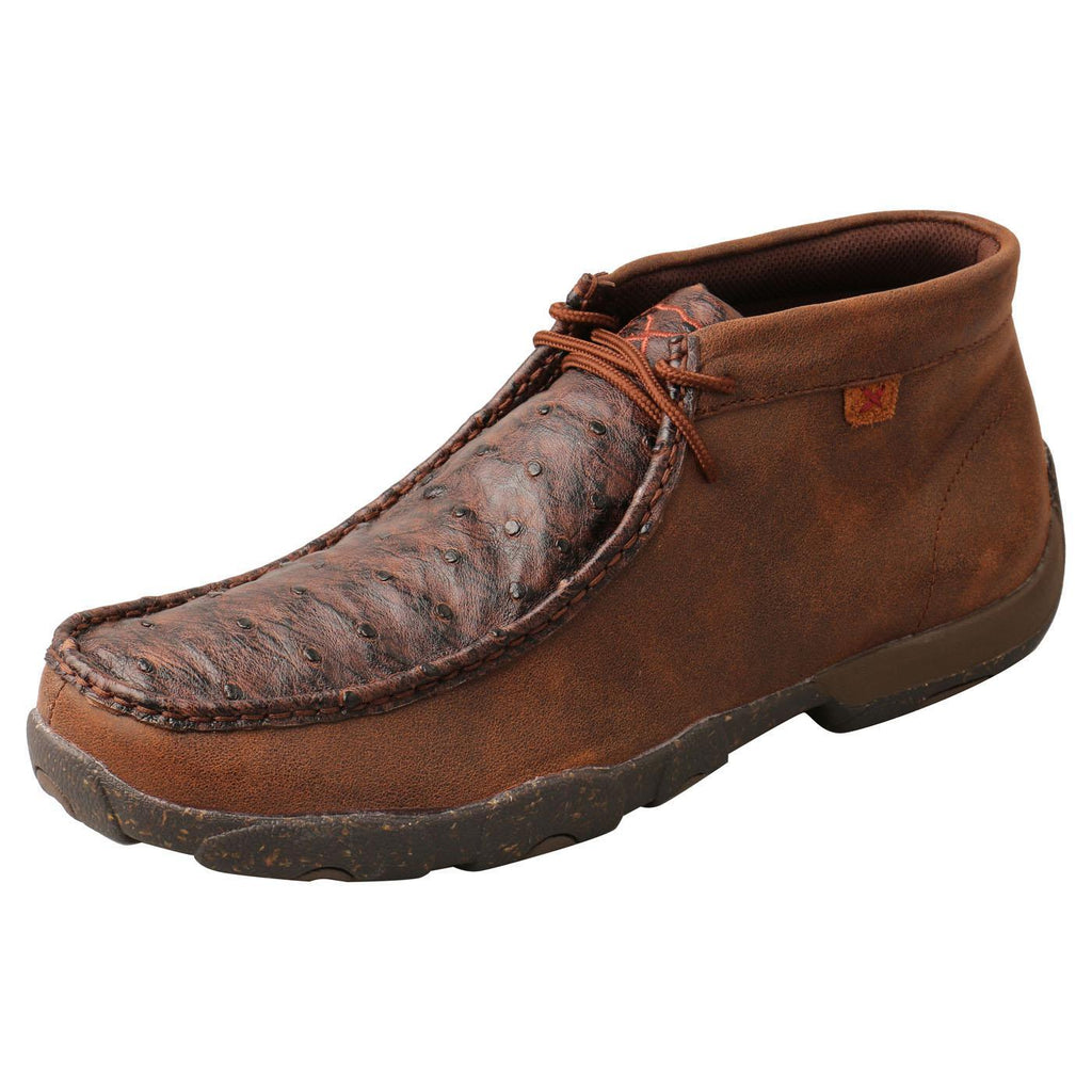Chukka Driving Moc - Brown & Brown Ostrich MDM0087
