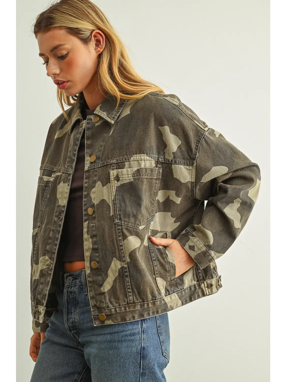 Camo Printed Regular Jacket