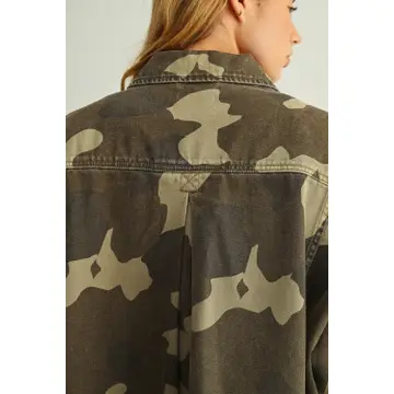Camo Printed Regular Jacket