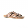 FALLING FEATHER SANDALS IN DARK BROWN
