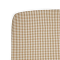Stretch Knit Crib Sheet - Cinnamon Gingham