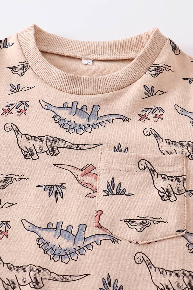 DINOSAUR PRINT SET - WHITE