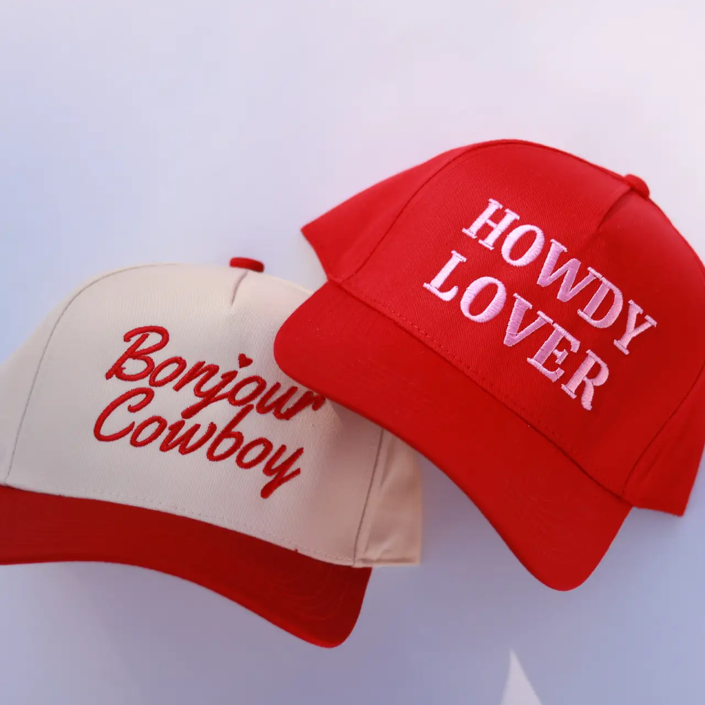 Howdy Lover Hat Valentines Collection - Red/Red