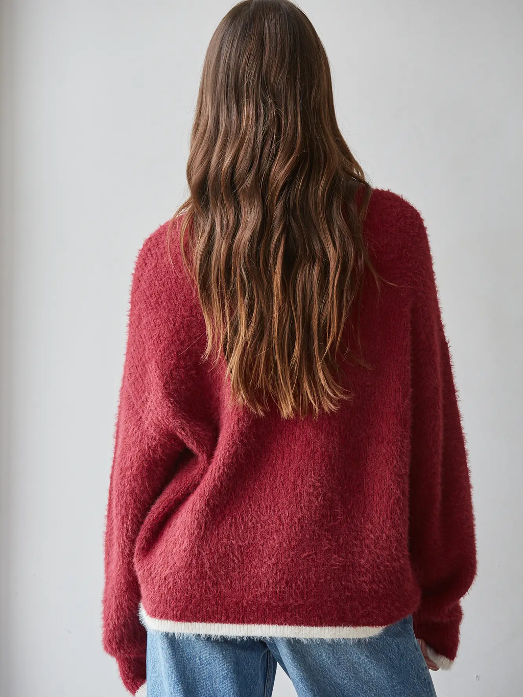 Knit Sweater Jacquard Detailed Crew Neck Pullover