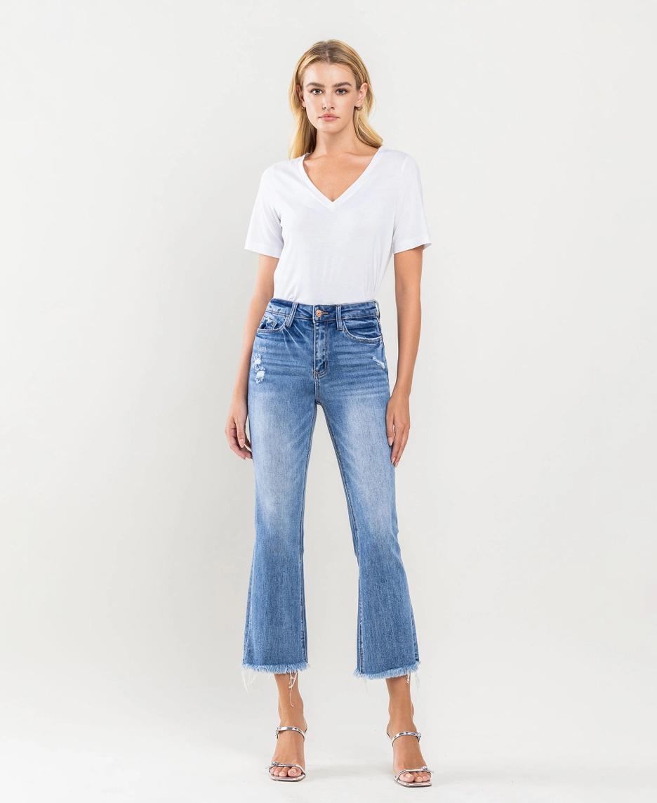 High Rise Kick Flare Jeans - Amber