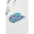 Red Star Cowboy Hat Embroidered Patch