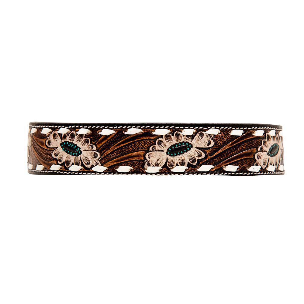 Hotshots Hand-Tooled Leather Dog Collar S-6889