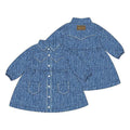 WESTERN DENIM LONG-SLEEVE DRESS