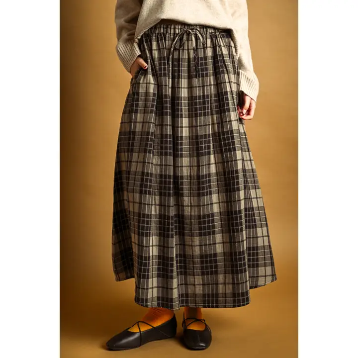 Plaid A-Line Skirt