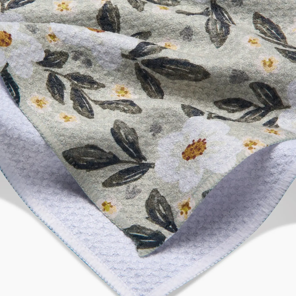 Painted Spring Flowers Tea Towel