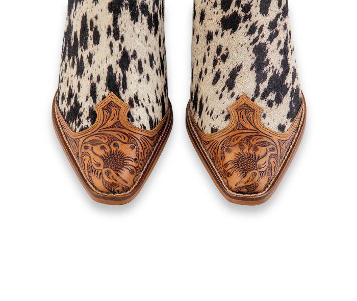 Heely Western Hand-Tooled Mules - S-6942