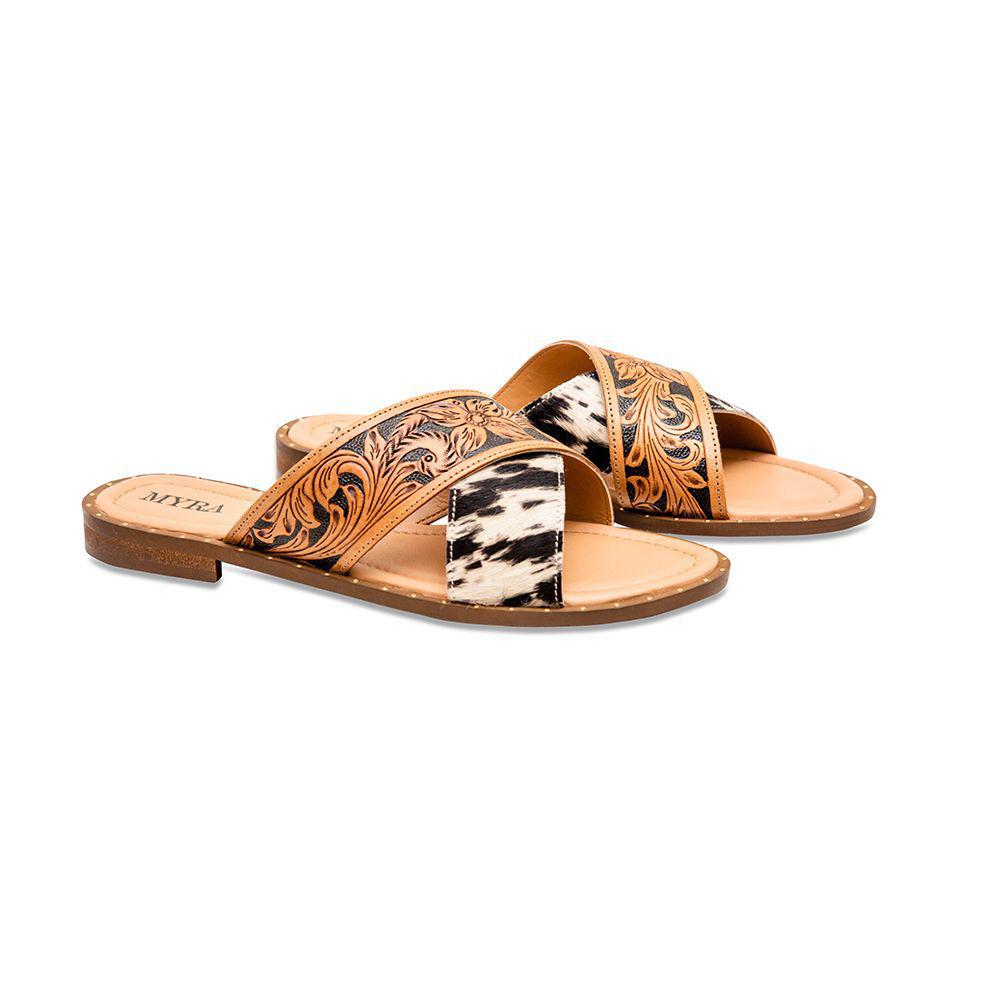 Chappy Western Hand-Tooled Sandals - S-6914