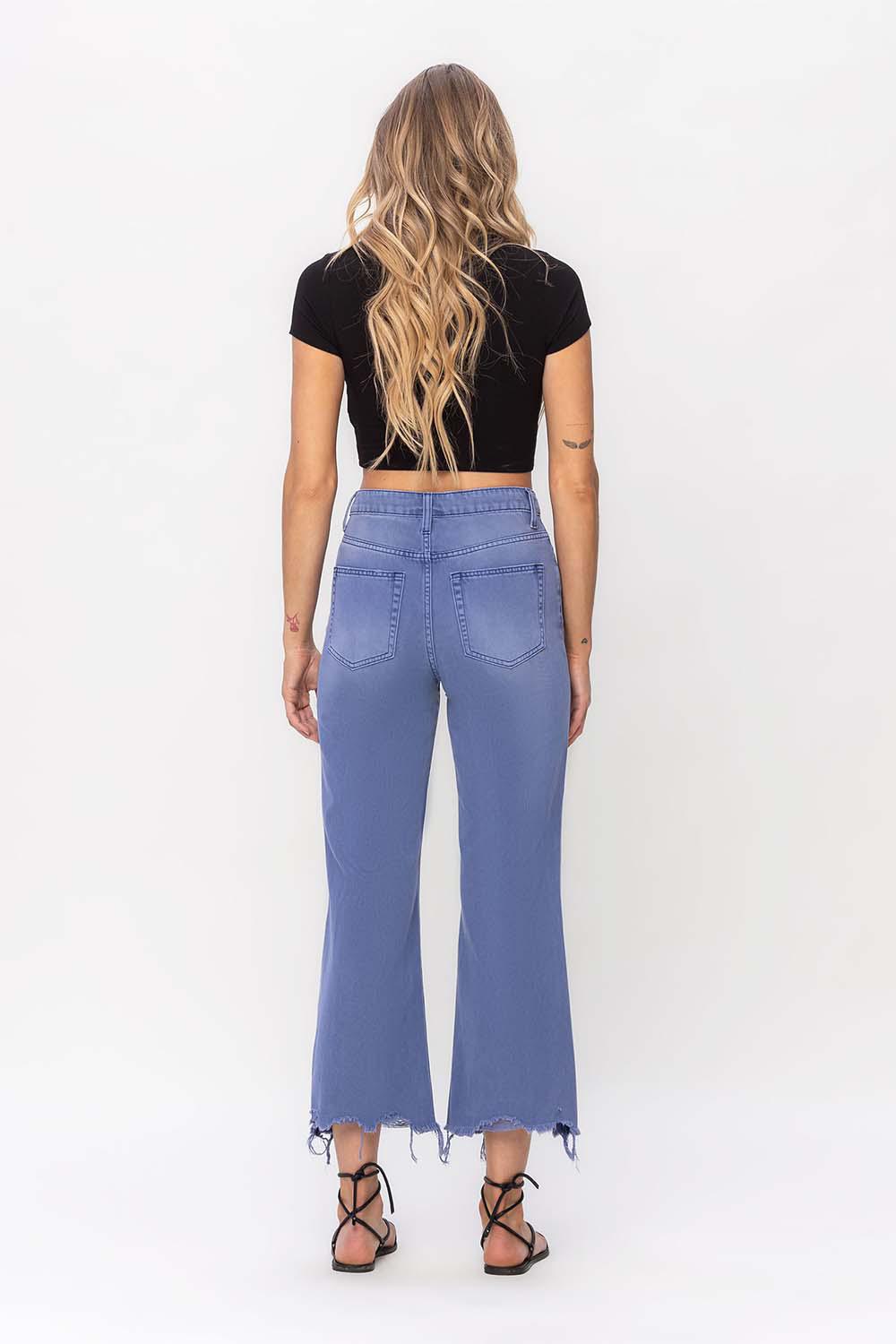 90'S VINTAGE CROP FLARE - INDIGO