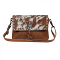 Myra Blossom etched Leather & Hair On Bag - S-3380