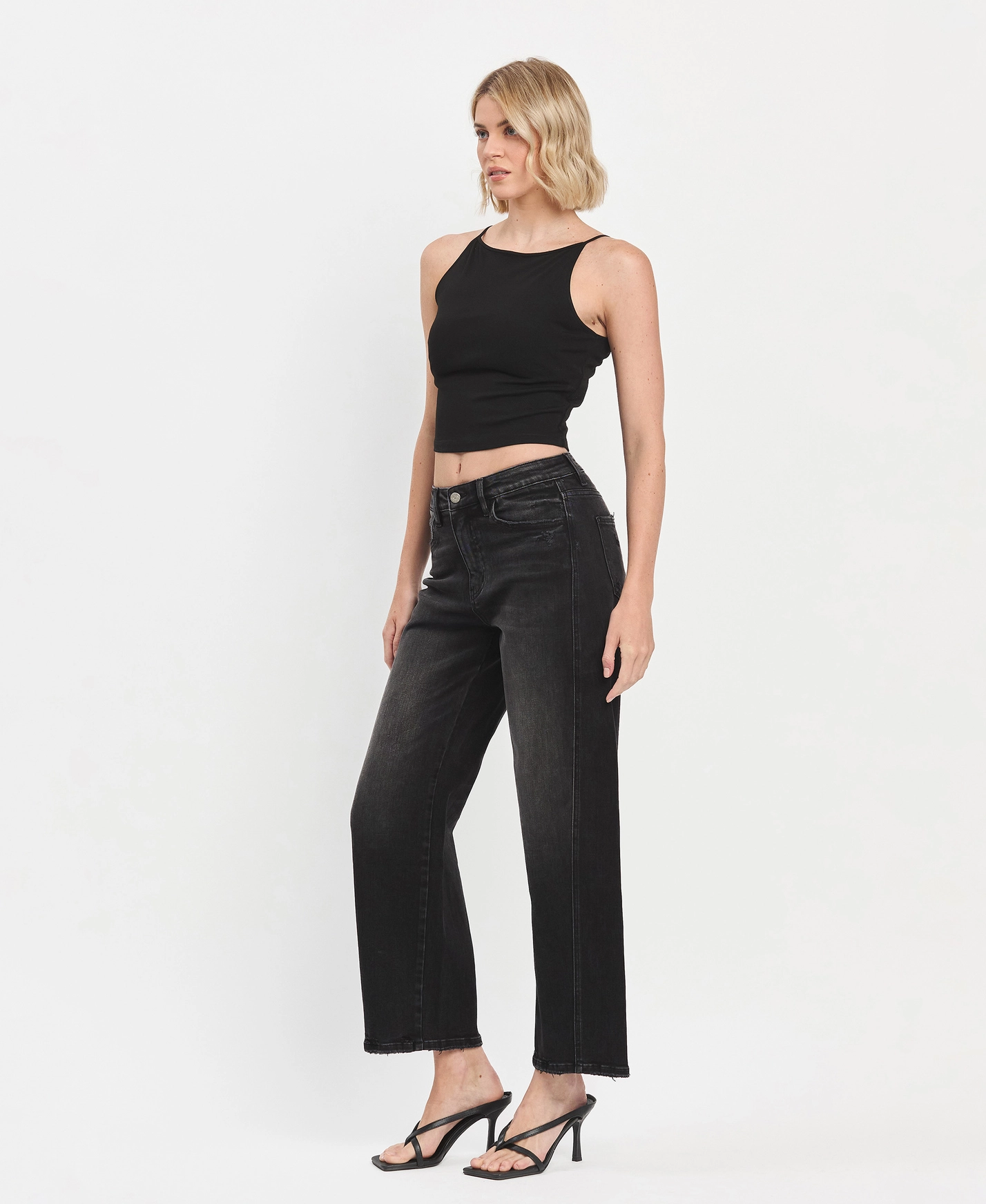 Super High Rise Panel Barrel Jeans - Instant