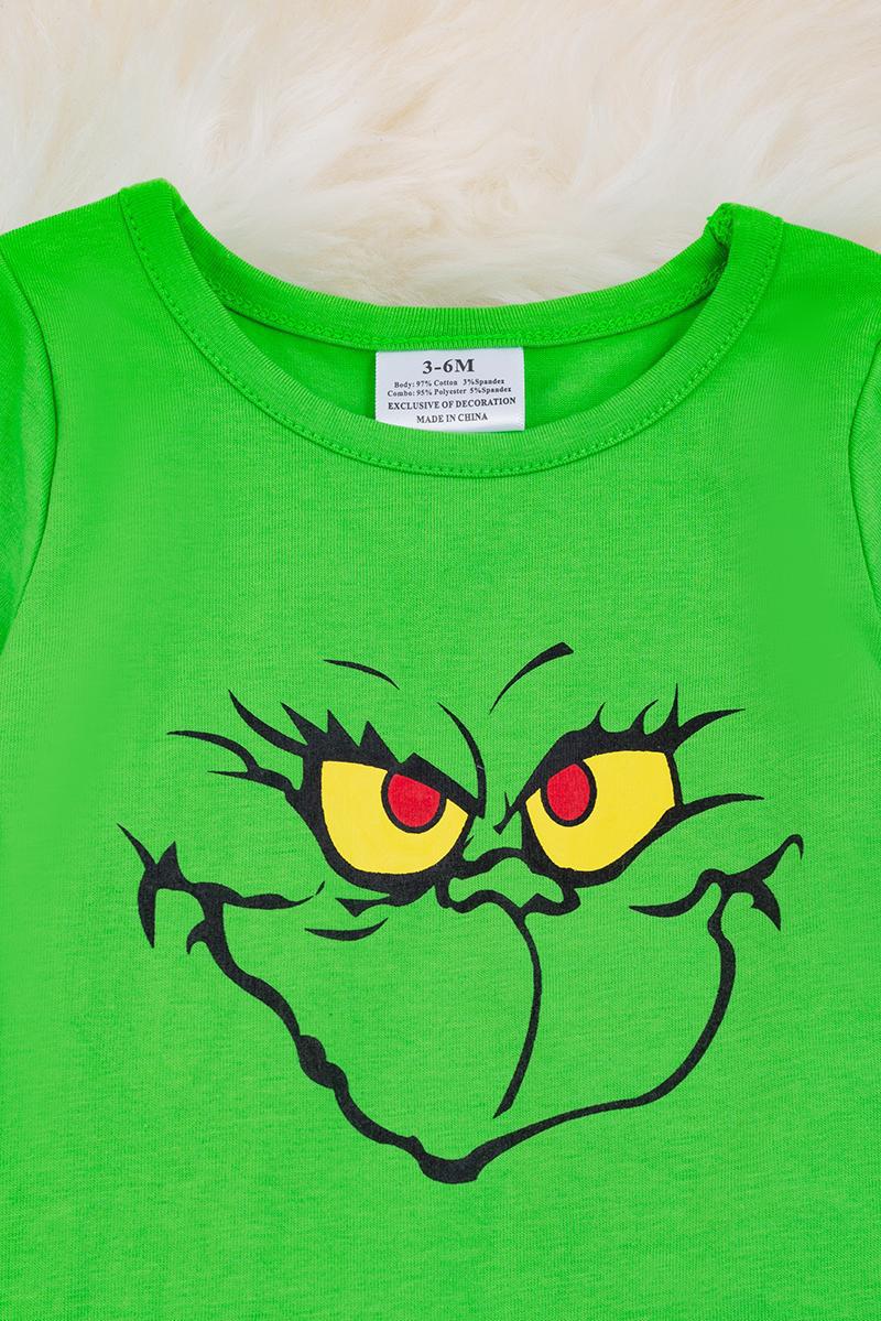 GRINCH PRINTED BABY ROMPER
