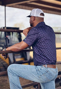 Cowboy Casual Men’s Short Sleeve Polo – Diamond
