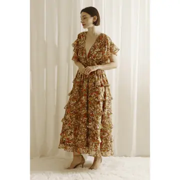 Ditsy Floral Print Midi Dress