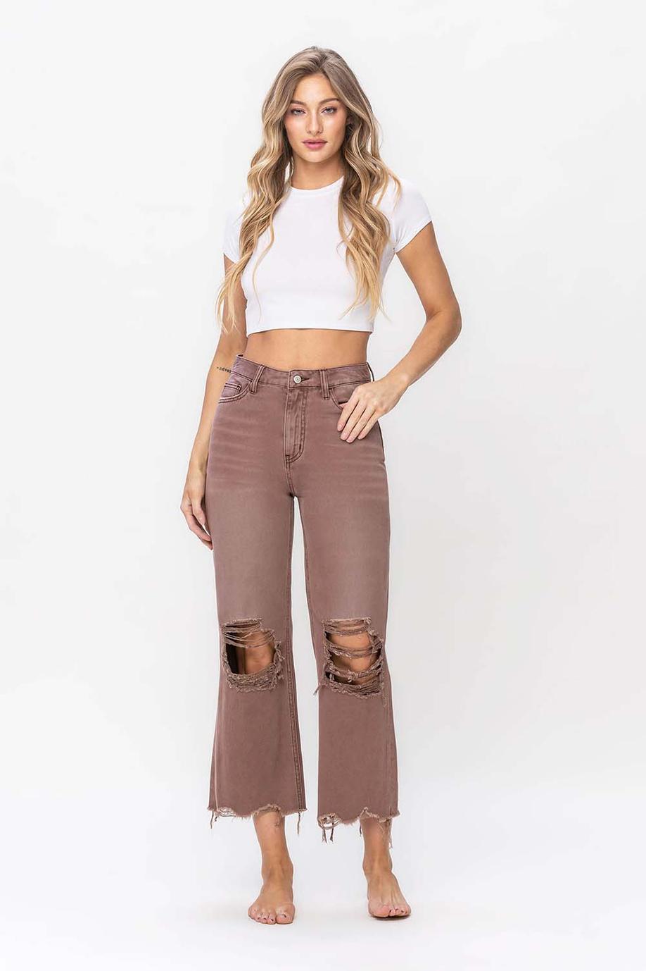 90'S VINTAGE CROP FLARE - AZTEC