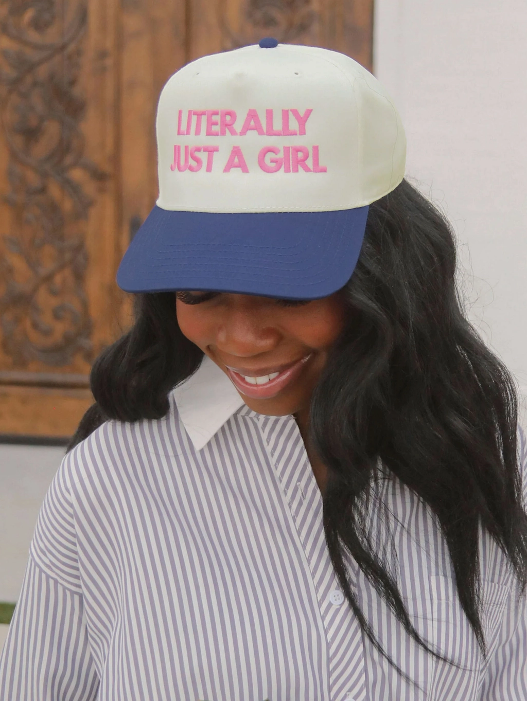 Literally Just A Girl Two Tone Trucker Hat