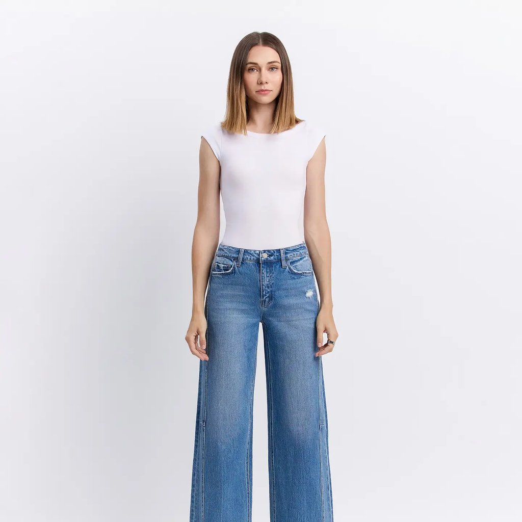 High Rise Cuffed Wide Jeans | Adore You