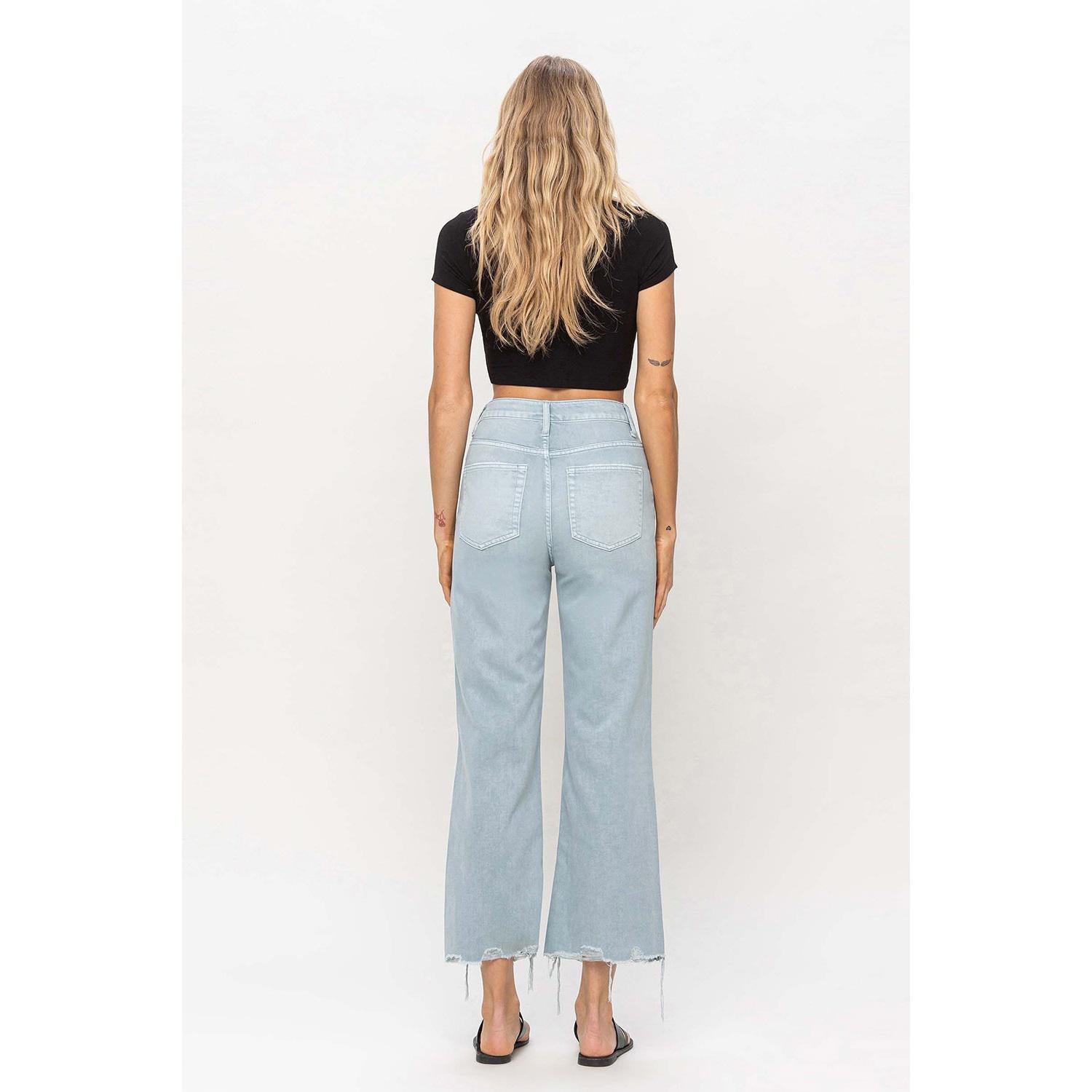 90S VINTAGE CROP FLARE - CLOUD BLUE