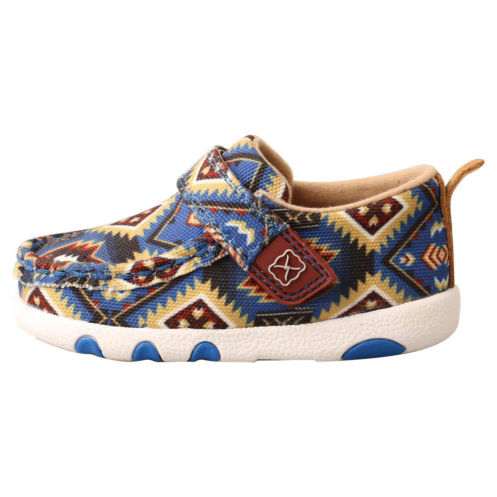 Driving Moc - Blue Multi Aztec ICA0019