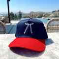 USA Bow Embroidered Hat - Navy/Red