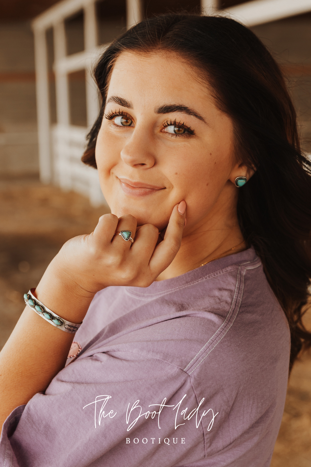 5 STONE TURQUOISE CUFF SANTA FE FINISH