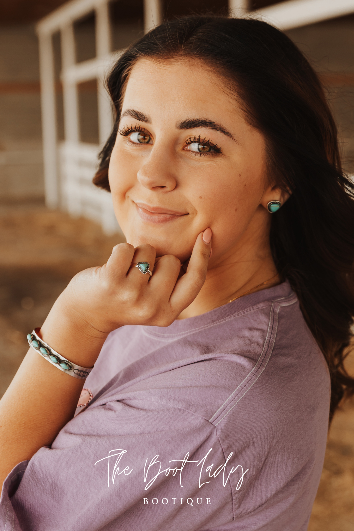 5 STONE TURQUOISE CUFF SANTA FE FINISH