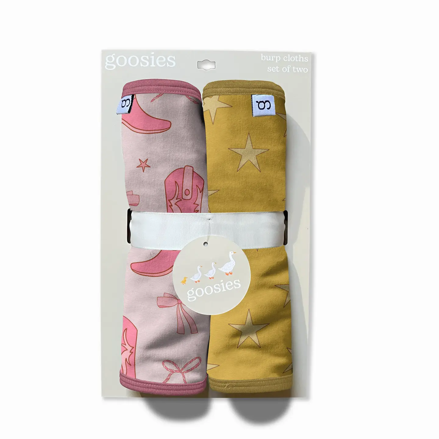 Cowgirl Boots & Bows Burp Cloth Sets