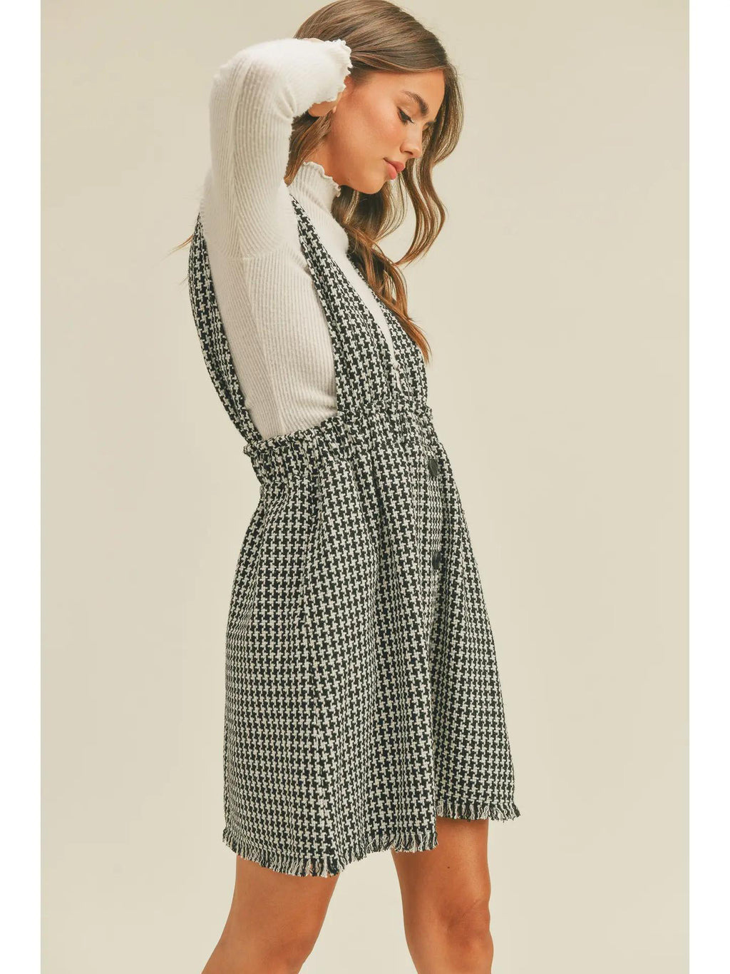 Tweed Dress - Black/White