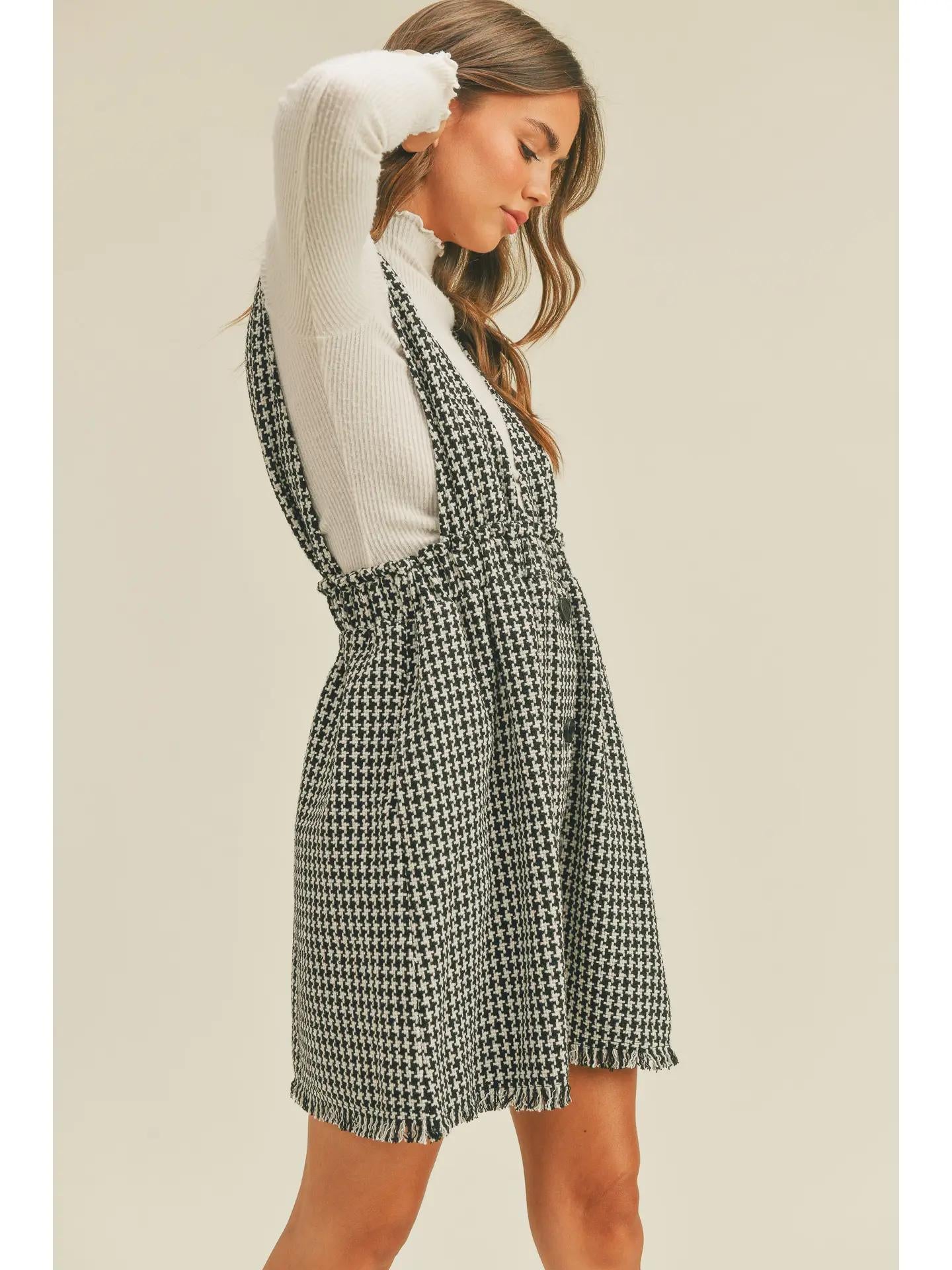 Tweed Dress - Black/White