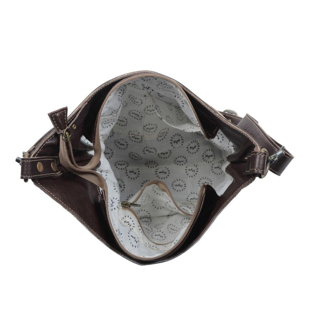 COCO AND CREAM HAND-TOOLED BAG S-4709