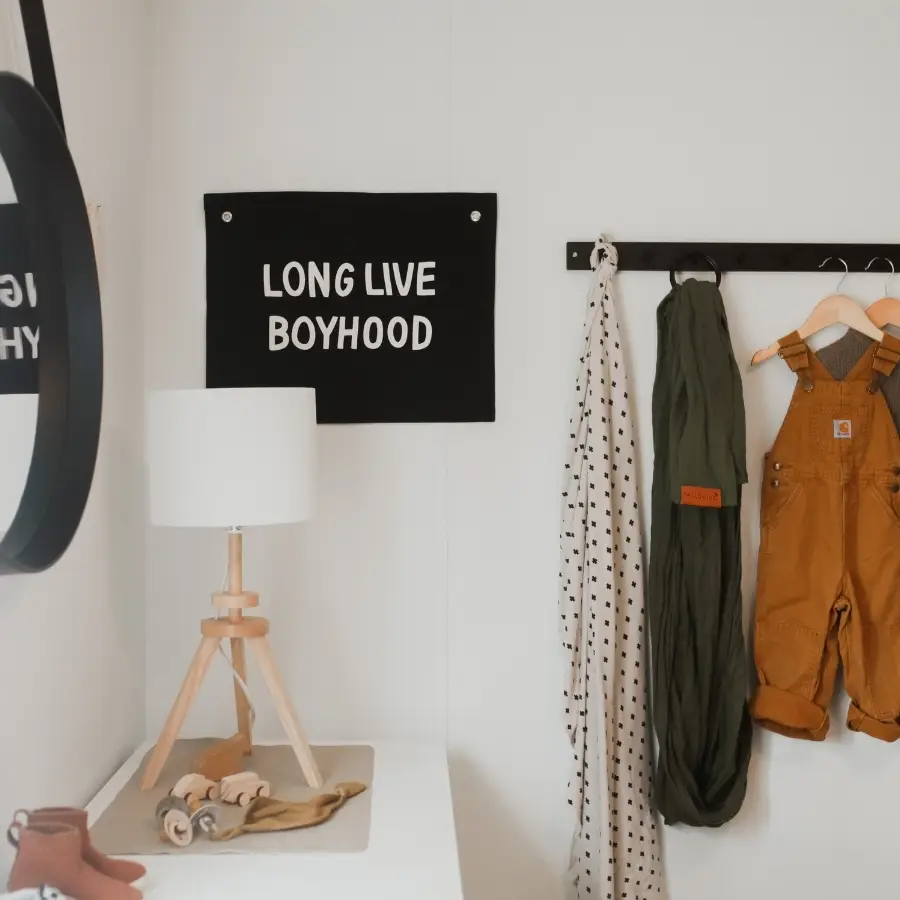 Long Live Boyhood Canvas Banner - BLACK
