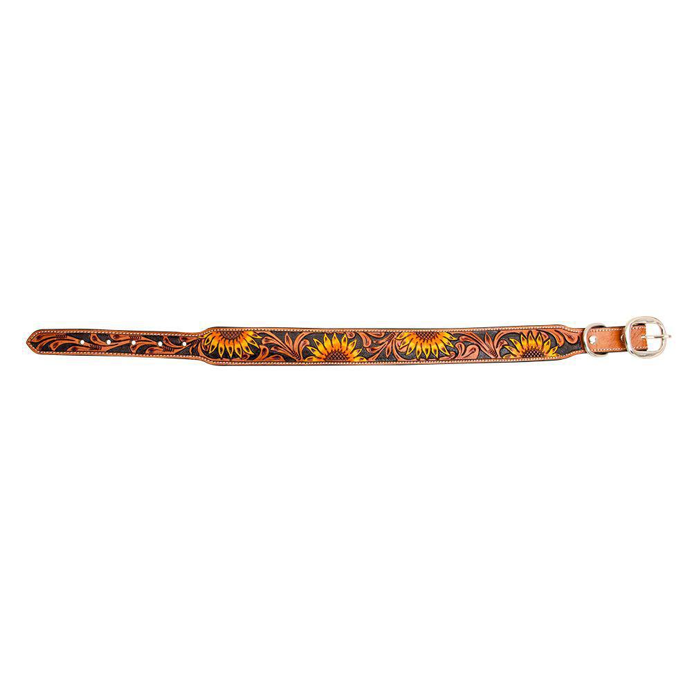 Zoomper Hand-Tooled Leather Dog Collar S-6887