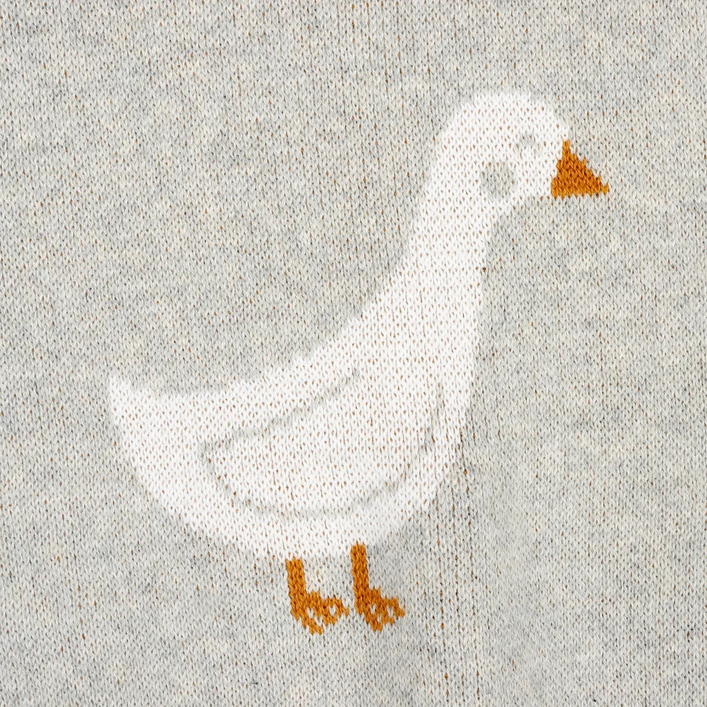 Duck Waddle - Organic Jacquard Knit Baby Blankets