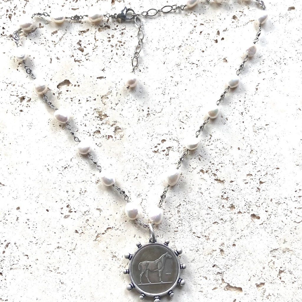 Horse Necklace Equestrian Gift Boutique Derby Jewelry