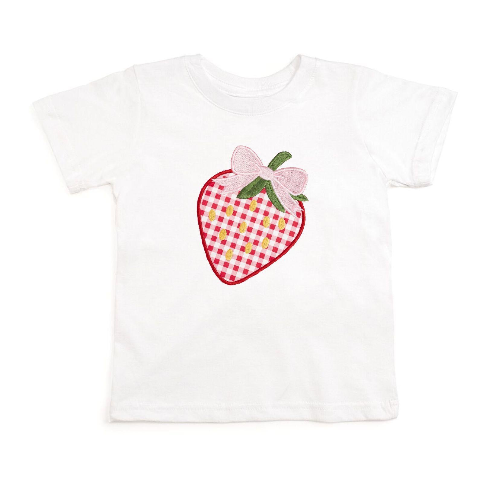 Strawberry Patchwork Short Sleeve T-Shirt - Kids Clothes
