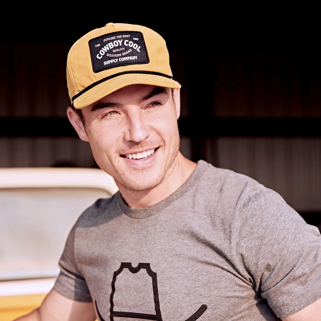 Cowboy Cool Western Reserve Trucker Hat - Biscuit/Black