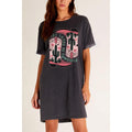LET THERE BE COWGIRLS GRAPHIC DRESS - MINERAL BLACK
