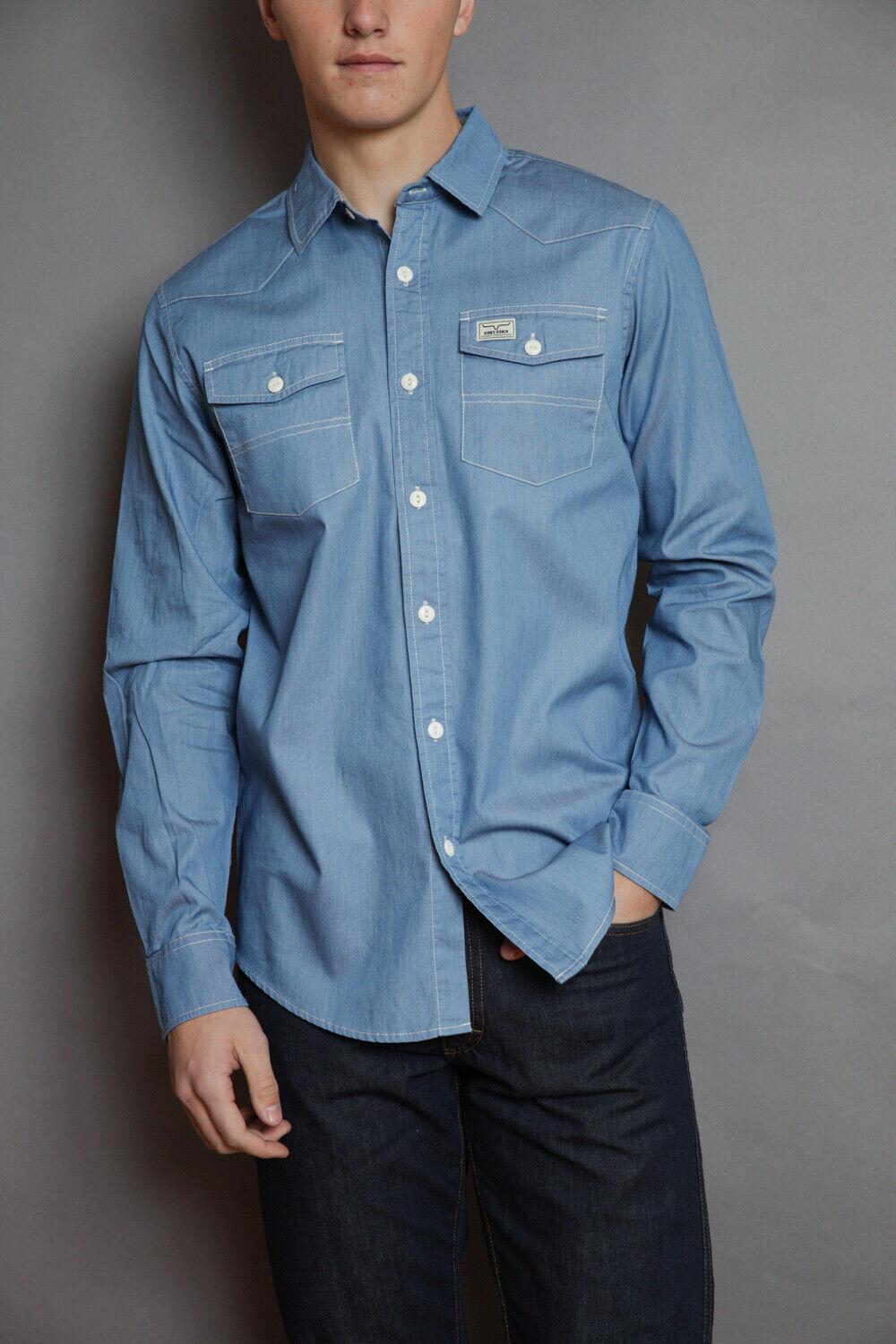 KIMES RANCH MEN'S LIZZIE CHAMBRAY - BLUE DENIM