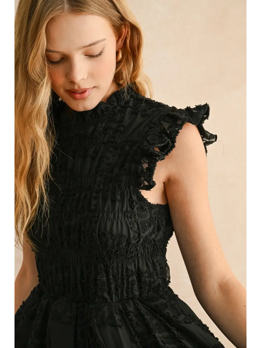 Velvet with Lace Combo Dress