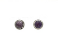 Navajo Handmade Charoite Earrings - Sharon McCarthy