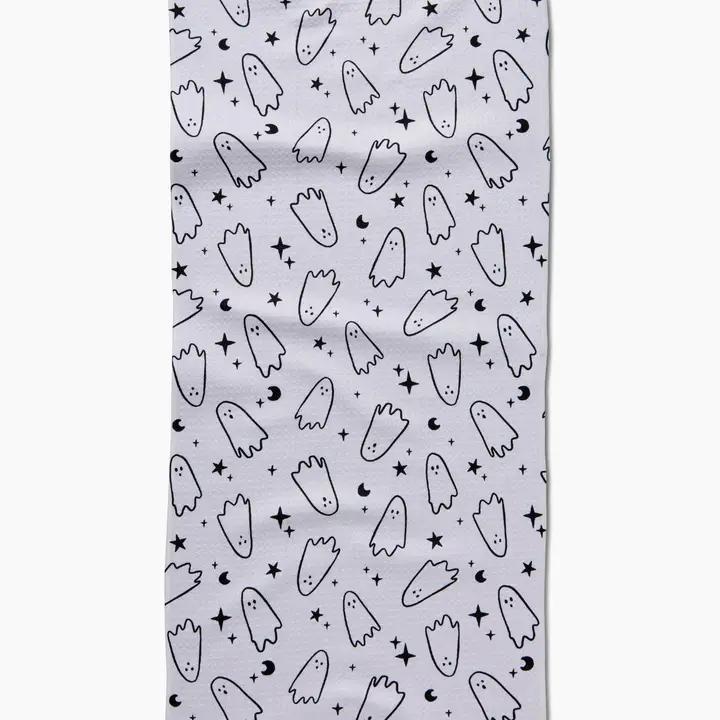 Space Ghosts Outline Tea Towel