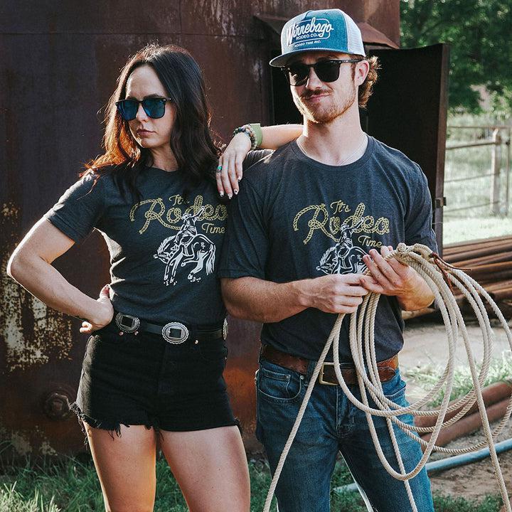 IT'S RODEO TIME BRONC T SHIRT