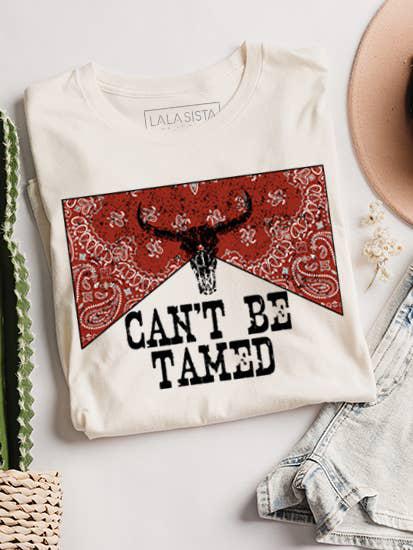 CAN’T BE TAMED GRAPHIC TOP - SOFT CREAM