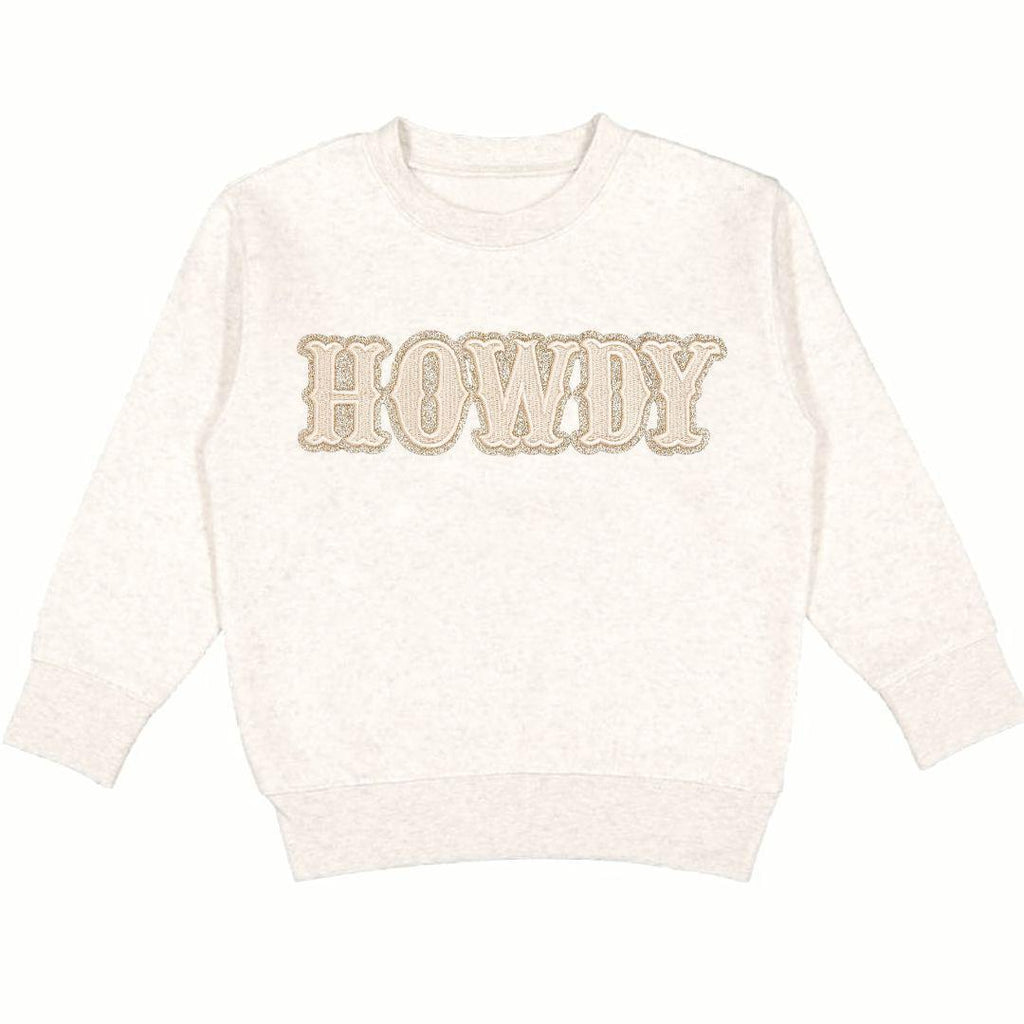 Howdy Patch Sweatshirt - Natural - Western Apparel